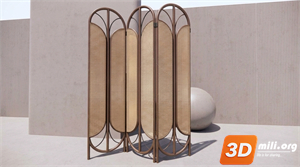 Folding screen Skp Files 